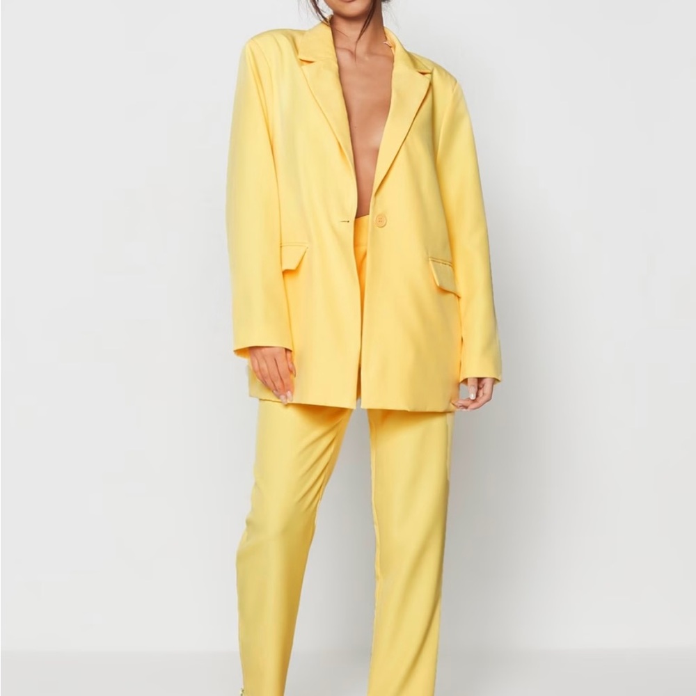 Missguided Yellow Tailored Suit